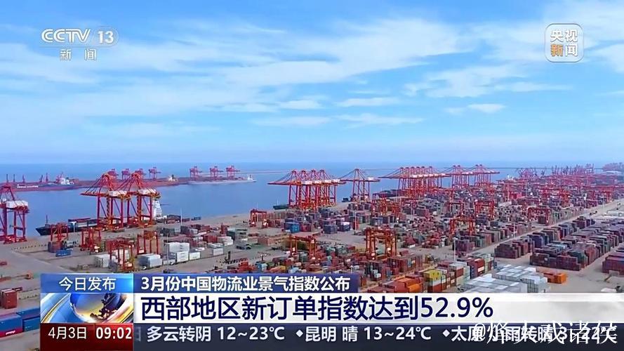 3月中国物流业景气指数51.5% 供应链上下游加速恢复 3月中国物流业景气指数51.5% 供应链上下游加速恢复